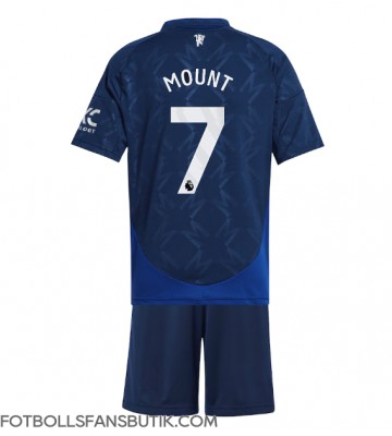 Manchester United Mason Mount #7 Replika Bortatröja Barn 2024-25 Kortärmad (+ Korta byxor)